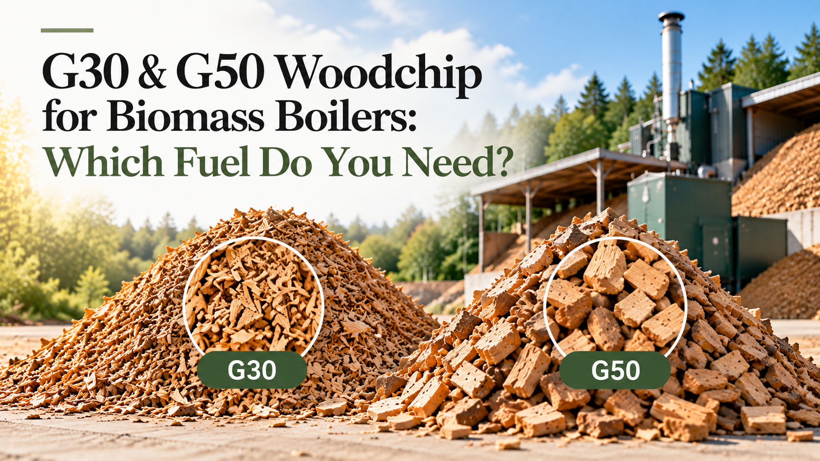 G30 & G50 Woodchip for Biomass Boilers: Which Fuel Do You Need?