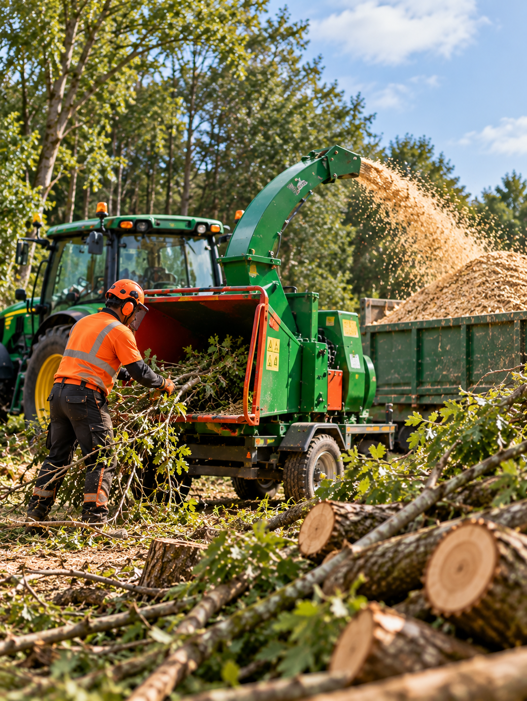 Forestry Chipping in Action