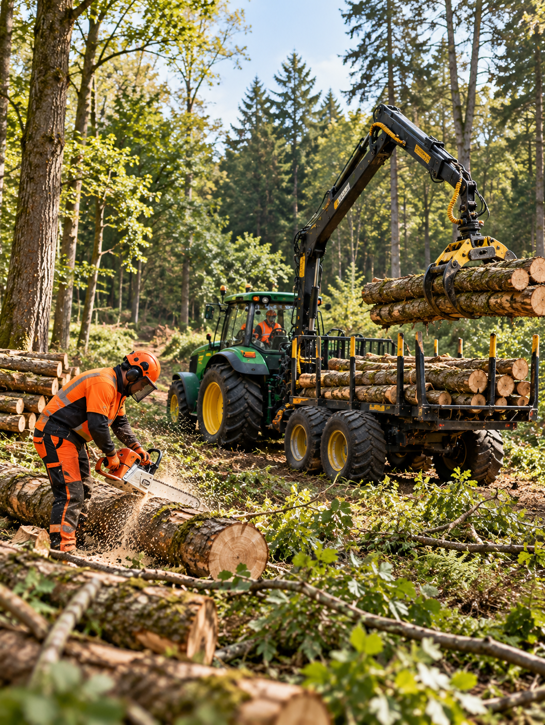 Forestry Worksite in the Woodland